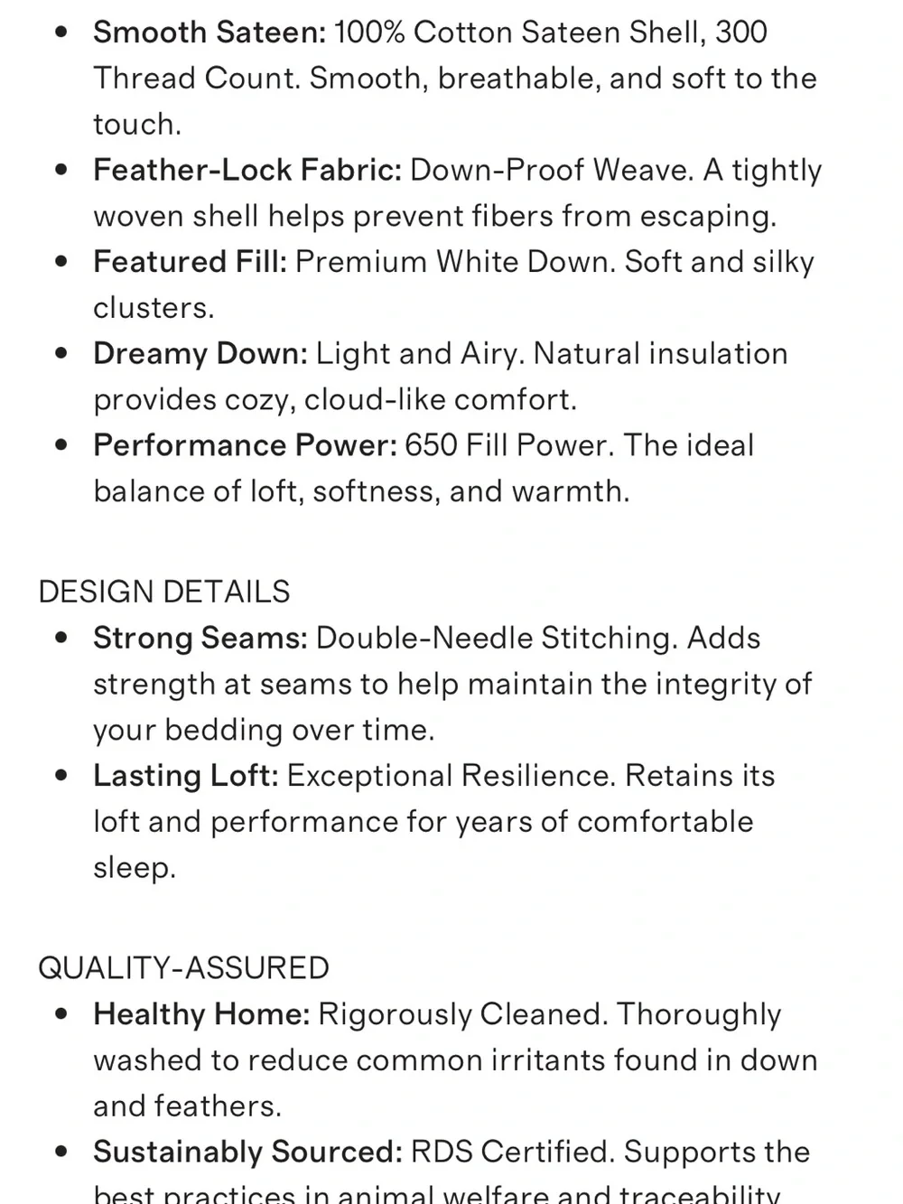 Quince White Down-Alternative Pillow - Soft White Comfort